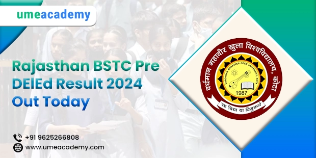 Rajasthan BSTC Pre Deled Result 2024 Out Today